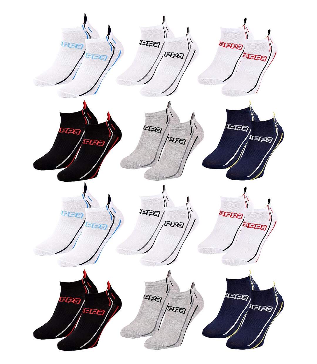 Chaussettes Homme SNEAKER KAPPA Pack de 12 Paires 6462-2