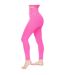 Womens/ladies Zelal Ribbed Leggings Fuchsia Lookus-3