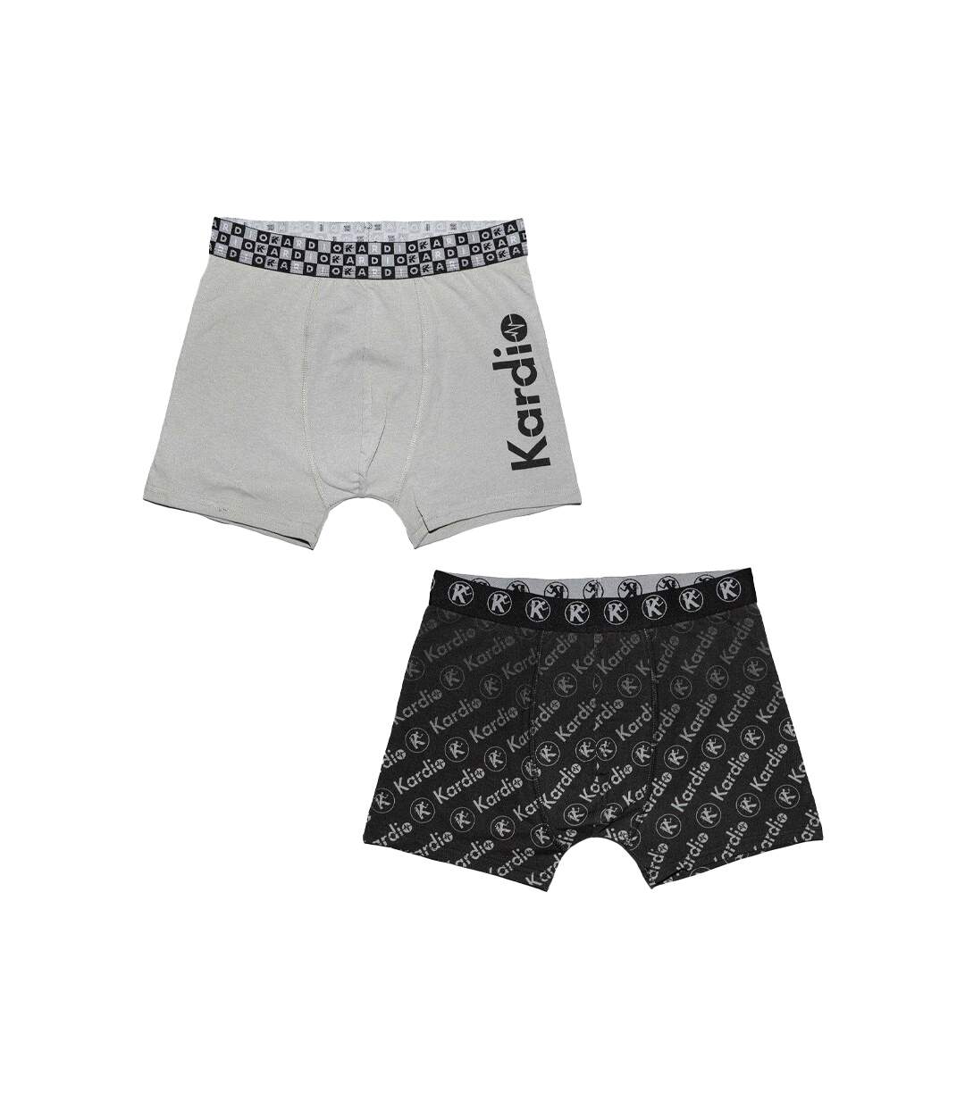 Boxers Homme Gris Clair Gris Foncé Noir Blanc Vert Keanu-4