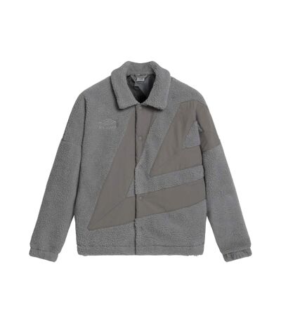 Mens Fleece Coach Jacket Harbor Mist Ultimate Grey Umbro