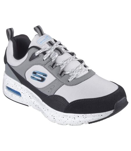 Skechers Mens Court Yatton Suede Skech-Air Sneakers (Gray/Multicolored) - UTFS10520