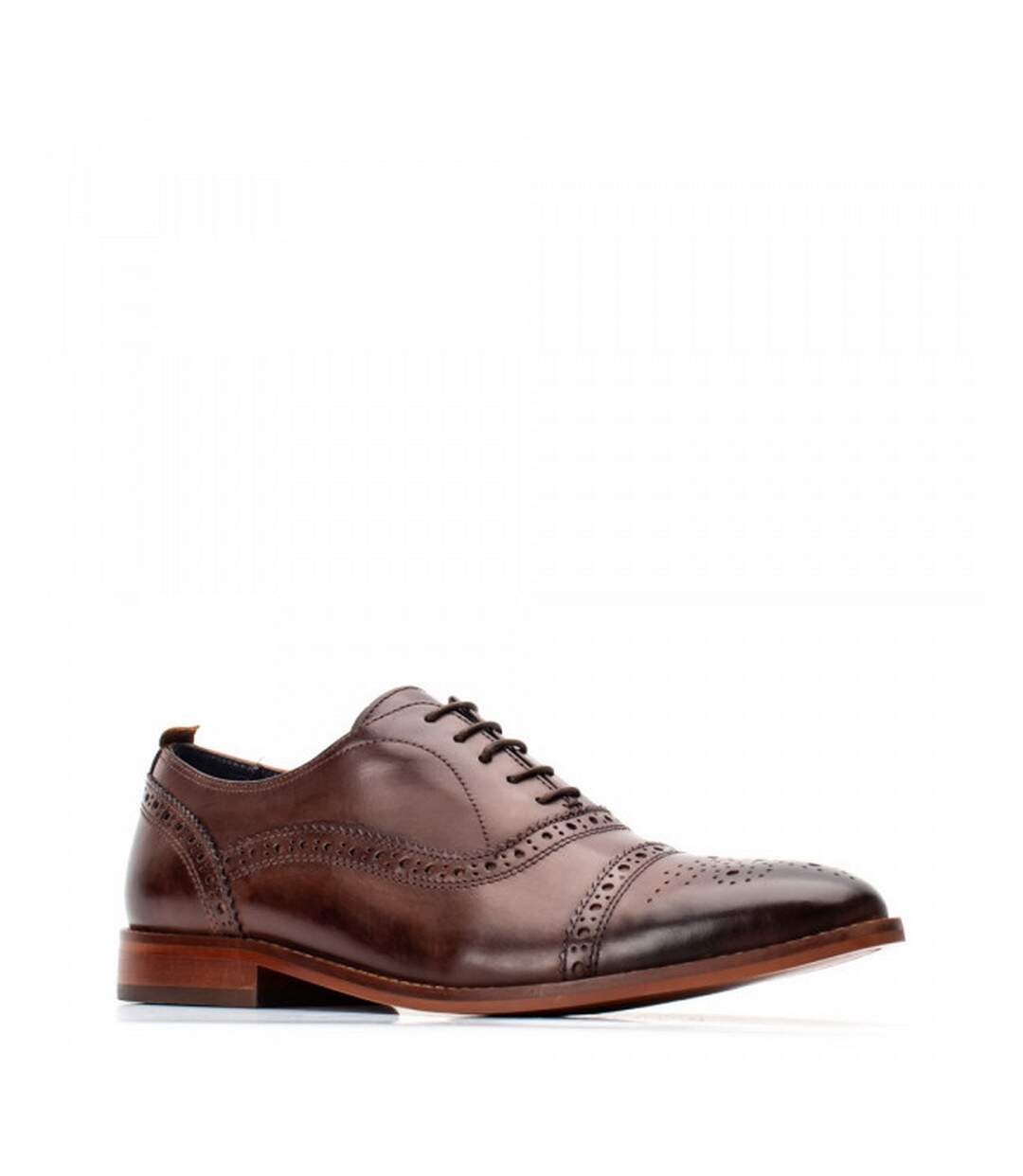 Chaussures brogues homme marron Base London-1