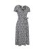 Womens/ladies Santorini Peacock Feather Midi Wrap Dress Navy Mountain Warehouse-3