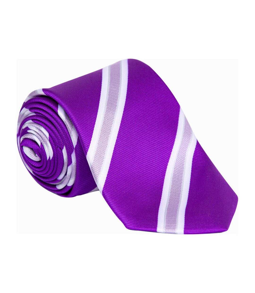 Childrens/kids Striped Show Tie One Size Purple Lilac Supreme Products-2