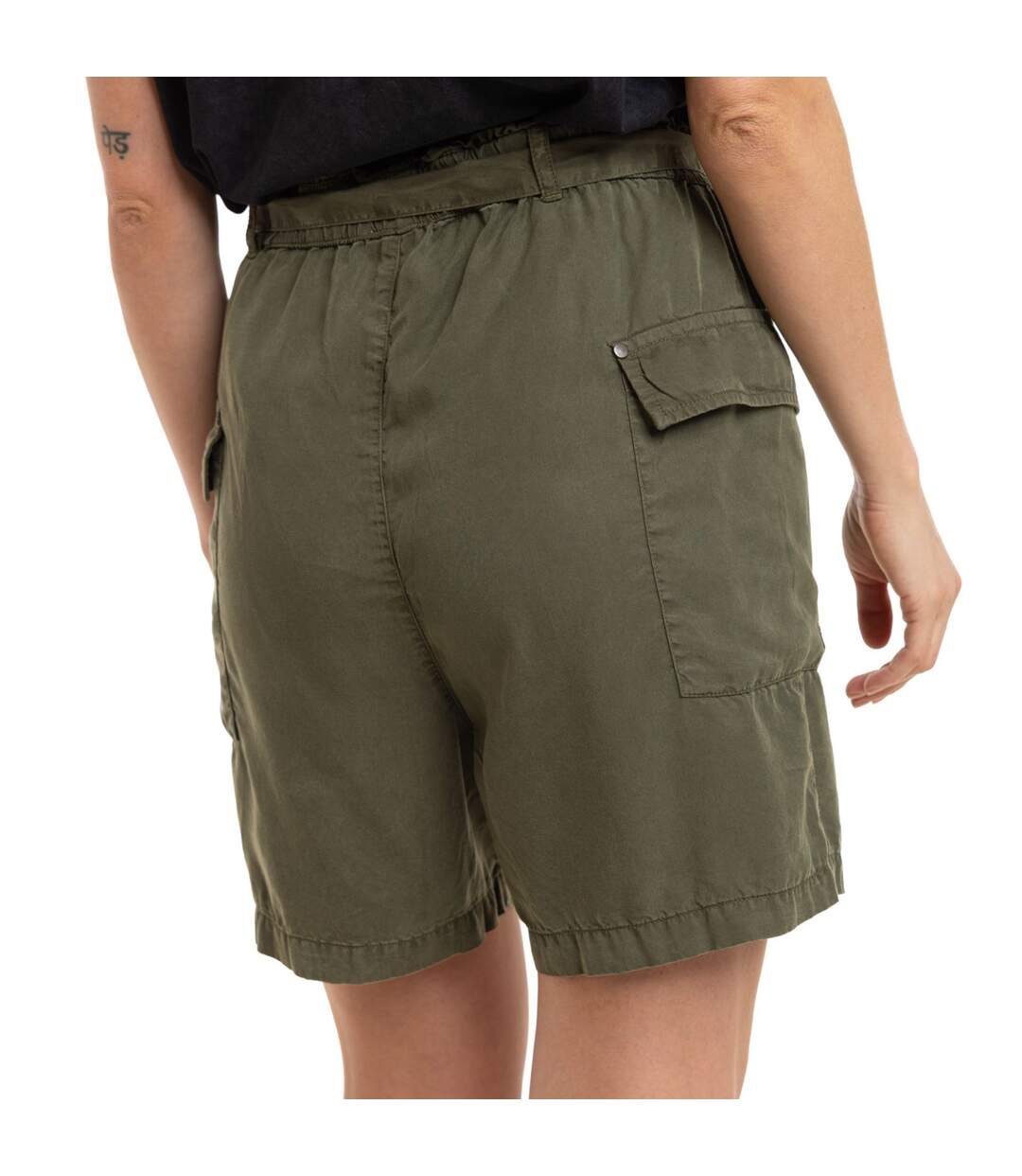 Short long fluide femme en tencel avec broderie Peppebag Vondutch-2