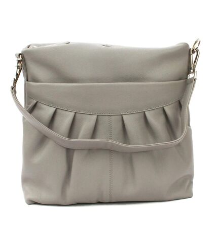 Eastern Counties Leather Womens/Ladies Leona Ruched Leather Purse (Light Grey) (One Size)