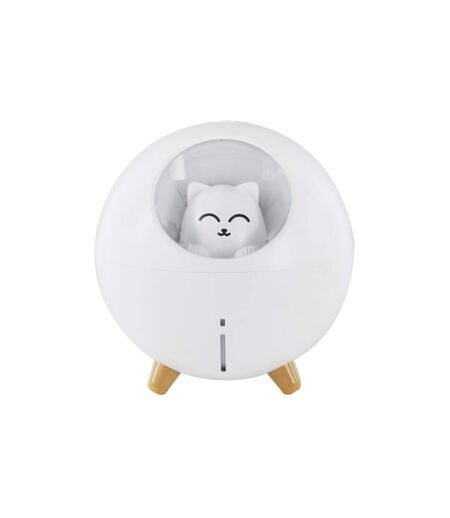 Diffuseur de Parfum Led Chat 11cm Blanc