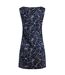 Womens/ladies indus printed jersey tunic dark navy Weird Fish-2