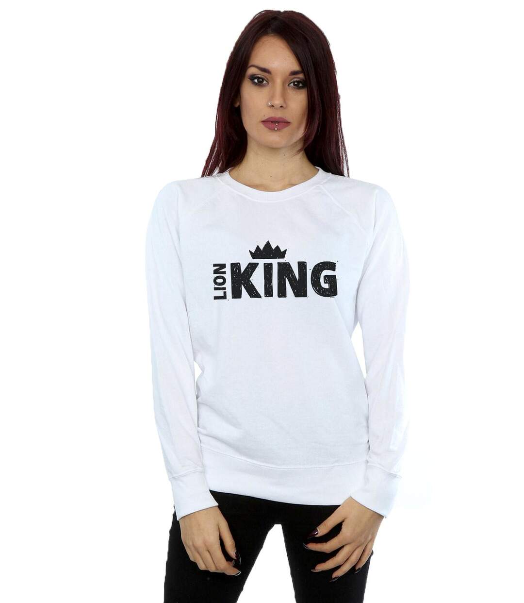 Disney Sweatshirt à couronnes Le Roi Lion Movie Womens/Ladies (Blanc) - UTBI22231-2