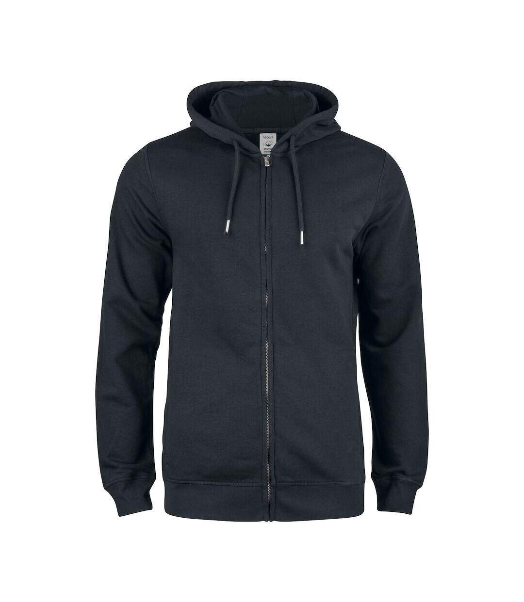 Mens Premium Oc Full Zip Hoodie Black Clique-1