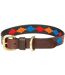 Weatherbeeta Polo Leather Dog Collar (Brown/Red/Orange/Blue) (S) - UTWB1260