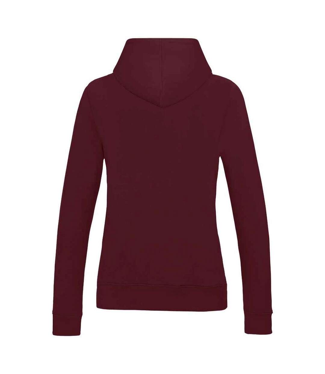 Womens/ladies college hoodie burgundy Awdis-2