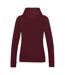 Womens/ladies college hoodie burgundy Awdis-2