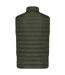 Mens meru recycled polyester body warmer khaki green Iqoniq-2