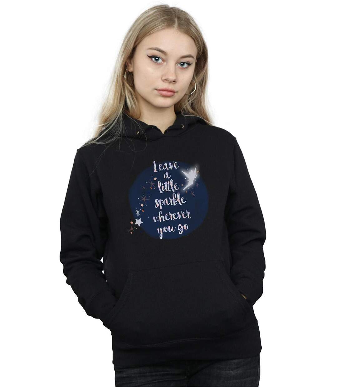 Disney - Sweat à capuche TINKER BELL A LITTLE SPARKLE - Femme (Noir) - UTBI14942-2