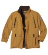 Men's Ochre Water-Repellent Multi-Pocket Parka Coat - Detachable Hood  Atlas For Men