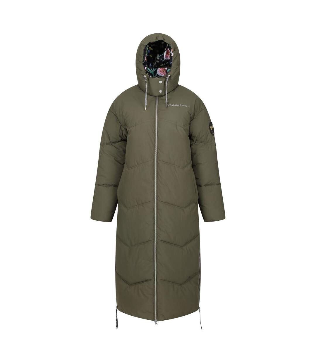 Womens/ladies Christian Lacroix Milhaud Longline Puffer Jacket Dark Khaki Regatta-2