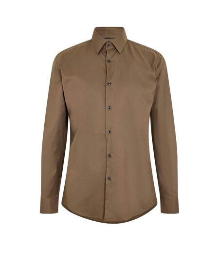 Chemise Manches Longues Motif/style Uni Homme Vert Boss