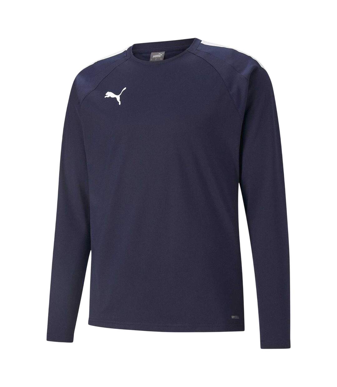 Mens Teamliga Long-sleeved T-shirt Peacoat Blue White Puma-1