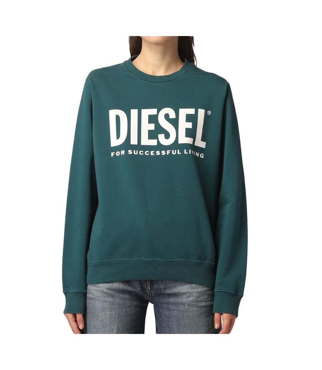 Sweat Bleu Canard Femme Diesel Fangs - XS-1