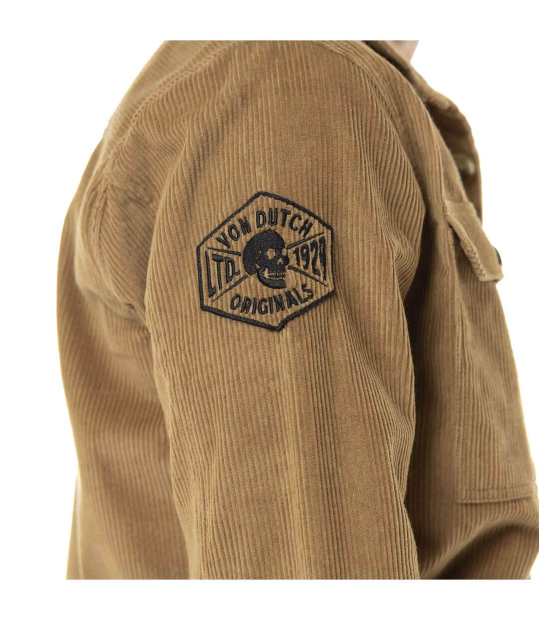 Surchemises homme en velours côtelé avec patchs 1929 Vondutch-5