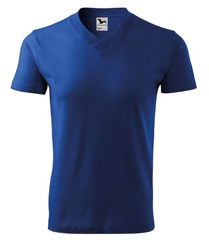 T-shirt manches courtes col V - Unisexe - MF102 - bleu roi
