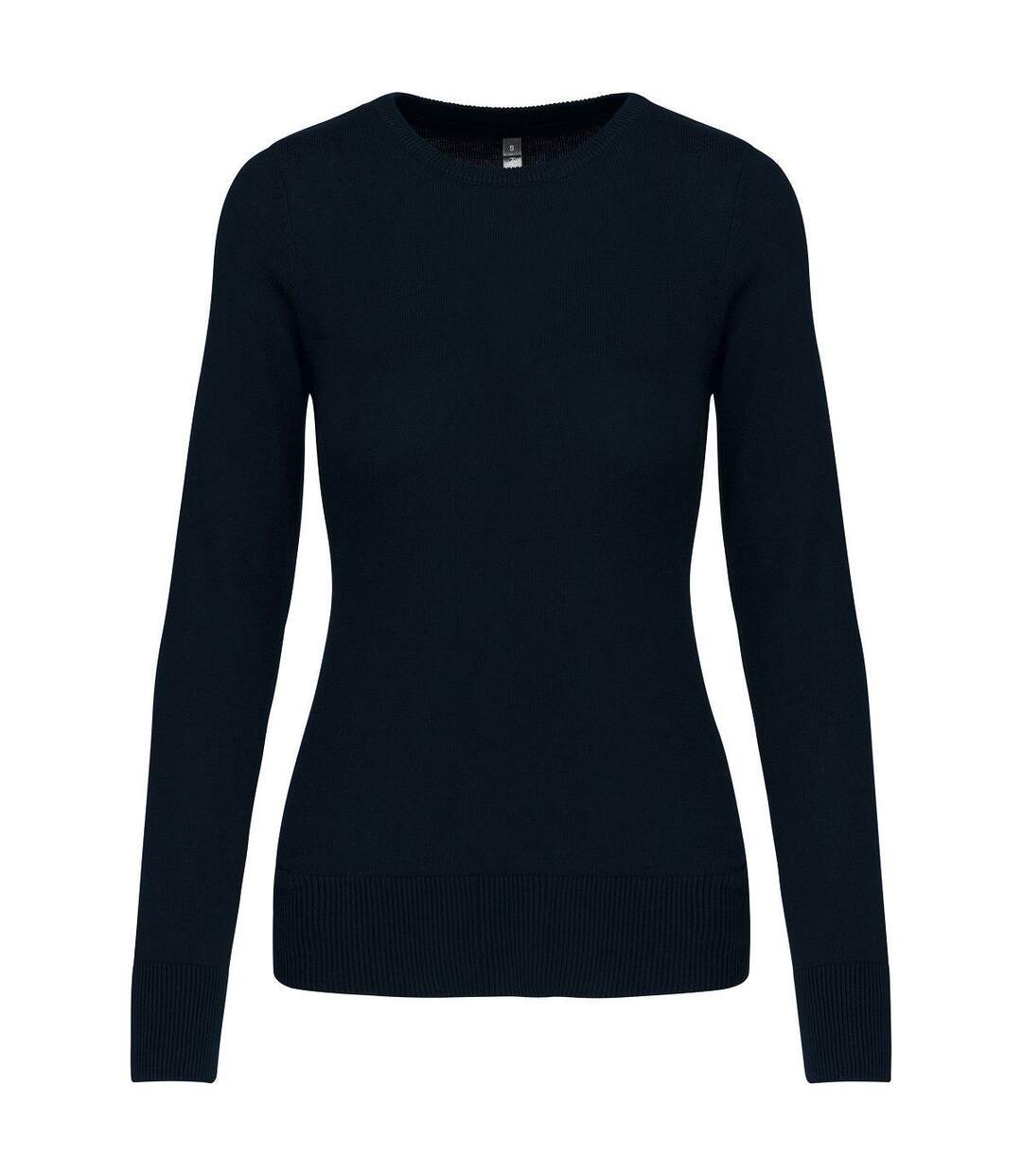 Pull col rond femme - K968 - bleu marine