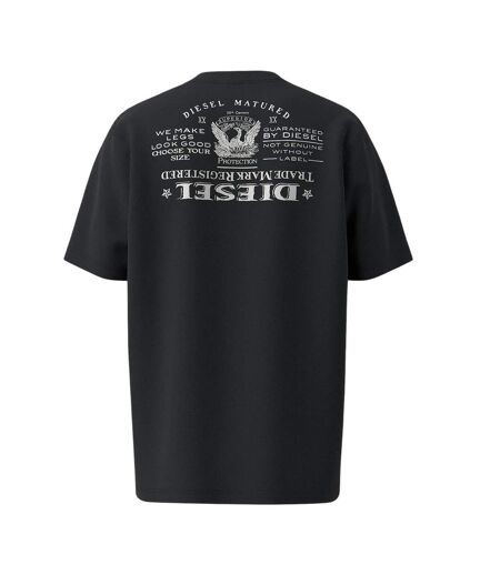 T-shirt Motif/style À L'envers Homme Noir Diesel