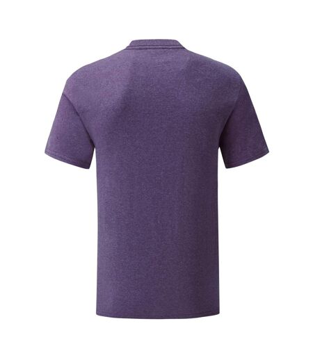 T-shirt Iconic Homme Violet Chiné Fruit Of The Loom