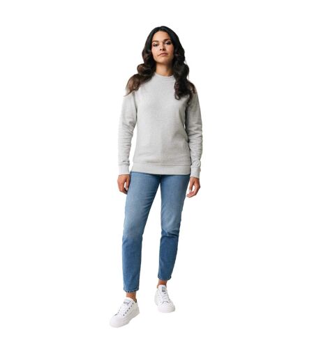 Unisex adult denali recycled cotton undyed sweatshirt heather grey Iqoniq