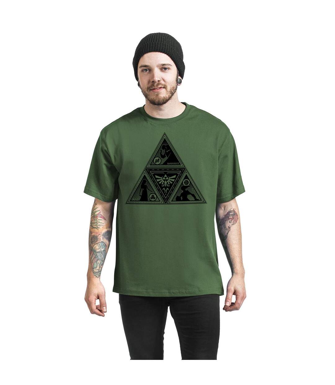 Nintendo - T-shirt TRIFORCE - Adulte (Vert) - UTHE321-2