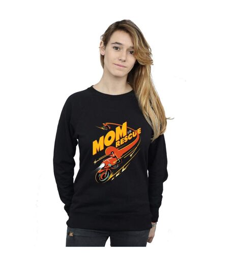 Disney Sweat Womens/Ladies The Incredibles Mom To The Rescue (Les Incroyables Maman à la rescousse) (Noir) - UTBI32045