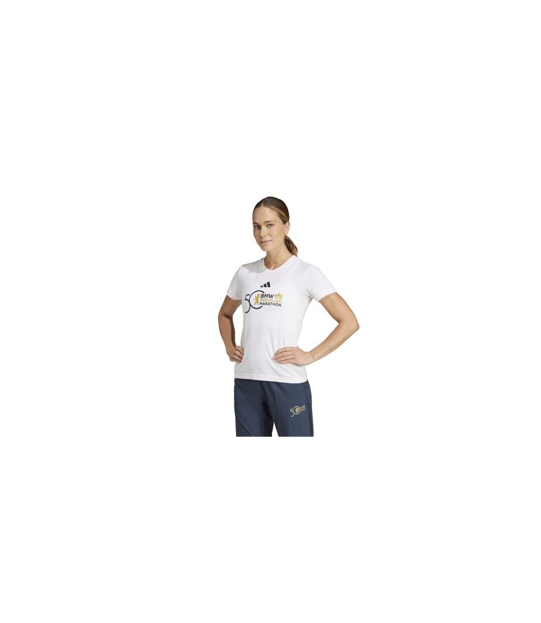 T-shirt 50ème Anniversaire Marathon Femme Blanc Adidas-1