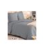 Parure de Lit 3 Pièces Percale 260x240cm Gris-1