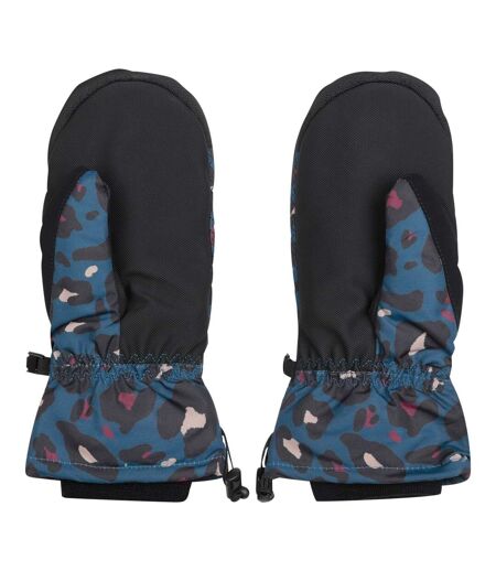 Womens/ladies Dignity Ii Waterproof Animal Print Ski Gloves Moonlight Denim Dare 2B