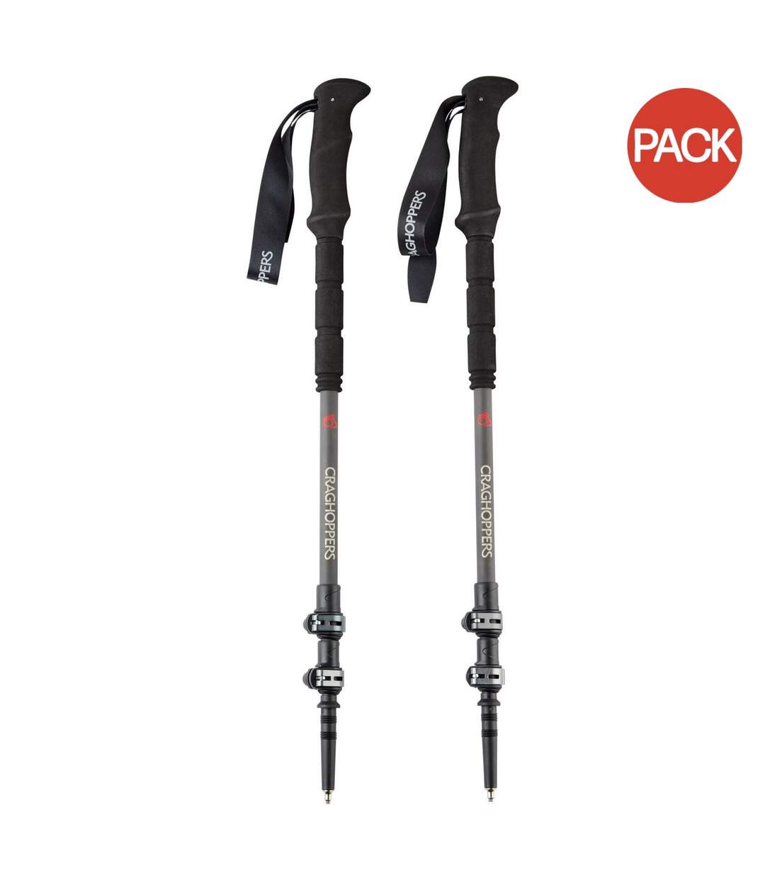 Pack of 2  Treklite carbon trekking poles  one size carbon grey/black Craghoppers-1