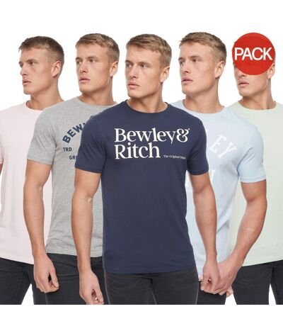 T-shirts temflere homme bleu ciel / rose / gris / bleu marine / vert clair Bewley & Ritch Bewley & Ritch