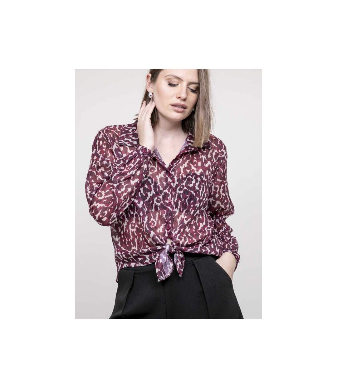 Blouse motif léopard ONESINE - Dona X Lisa-3