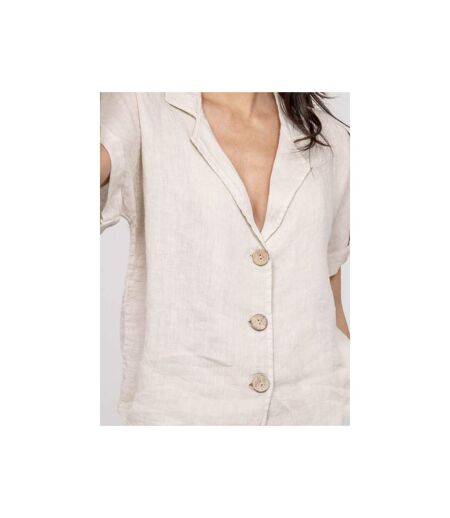 Chemise manches courtes lin OTTILIA - Dona X Lisa