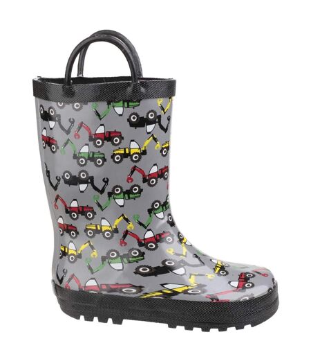 Bottes en caoutchouc garçon gris / noir Cotswold