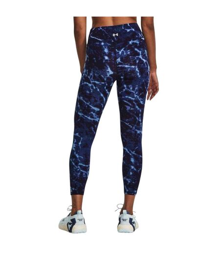 Womens/ladies Project Rock Marble Compression 7/8 Leggings Blue Under Armour