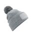 Beechfield Unisex Adult Snowstar Beanie (Heather Grey/Black)