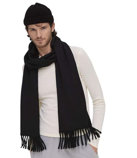 Echarpe Chic en Polyester - Laine - Viscose Doux Noir pour Homme - Accessoire Tendance Automne-Hiver