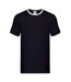 Fruit of the Loom Mens Ringer Contrast T-Shirt (Navy/White) - UTRW9299