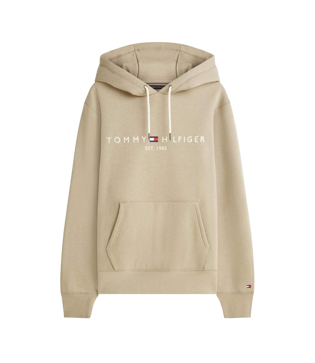 Mens Logo Hoodie Beige Tommy Hilfiger-2