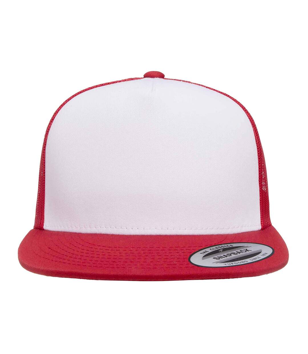 Casquette Trucker Classic Blanc Rouge Yupoong-4