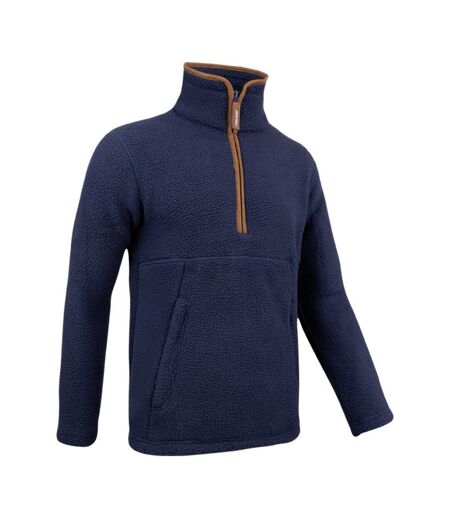 Mens Sherpa Fleece Half Zip Pullover Navy Jack Pyke