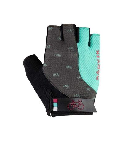 Gants De Cyclisme Motif/style Arrondi Femme Turquoise Vif Gris Noir Radvik