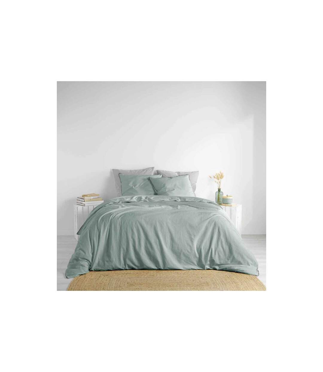 Parure de Lit 3 Pièces Linette 260x240cm Sauge-4