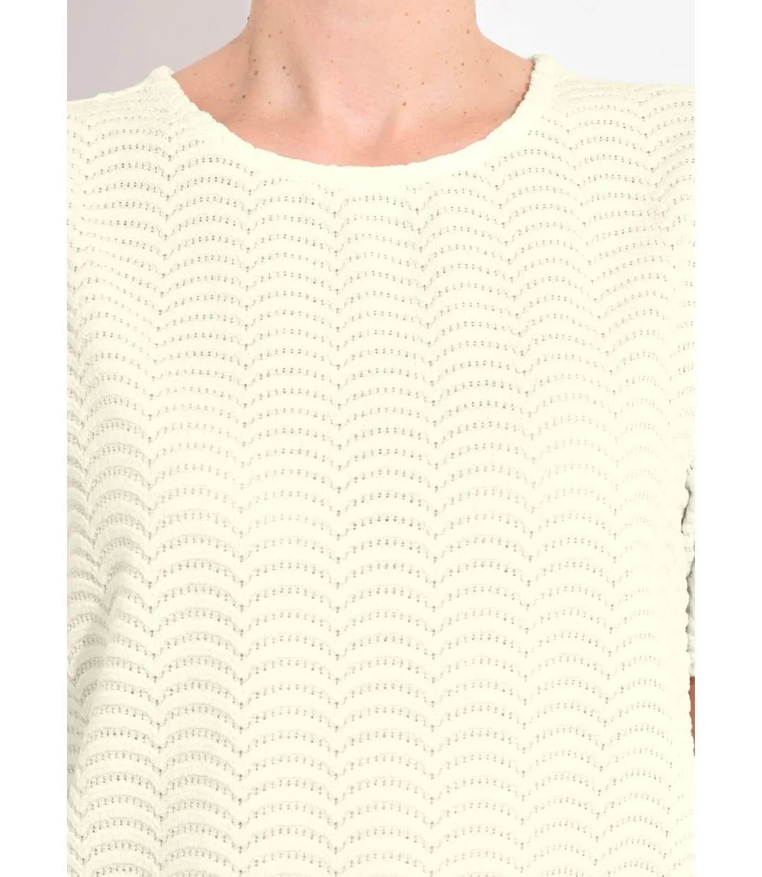 T-shirt maille reliéfée motif  écailles-4